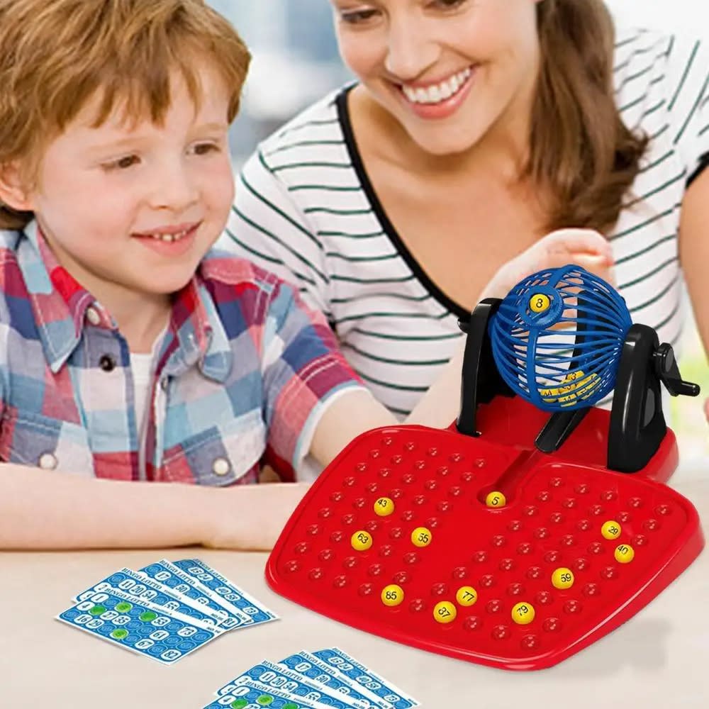 Desktop Bingo Cage Lottery Machine Set: Interactive Family Fun Party Game for Home, Club, or Bar